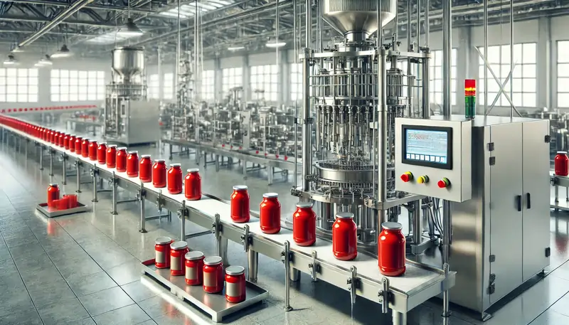 خط تولید دستگاه پرکن رب گوجه فرنگی