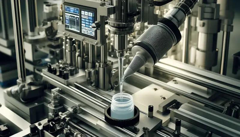 فرآیند پر کردن دقیق چسب در تیوپها