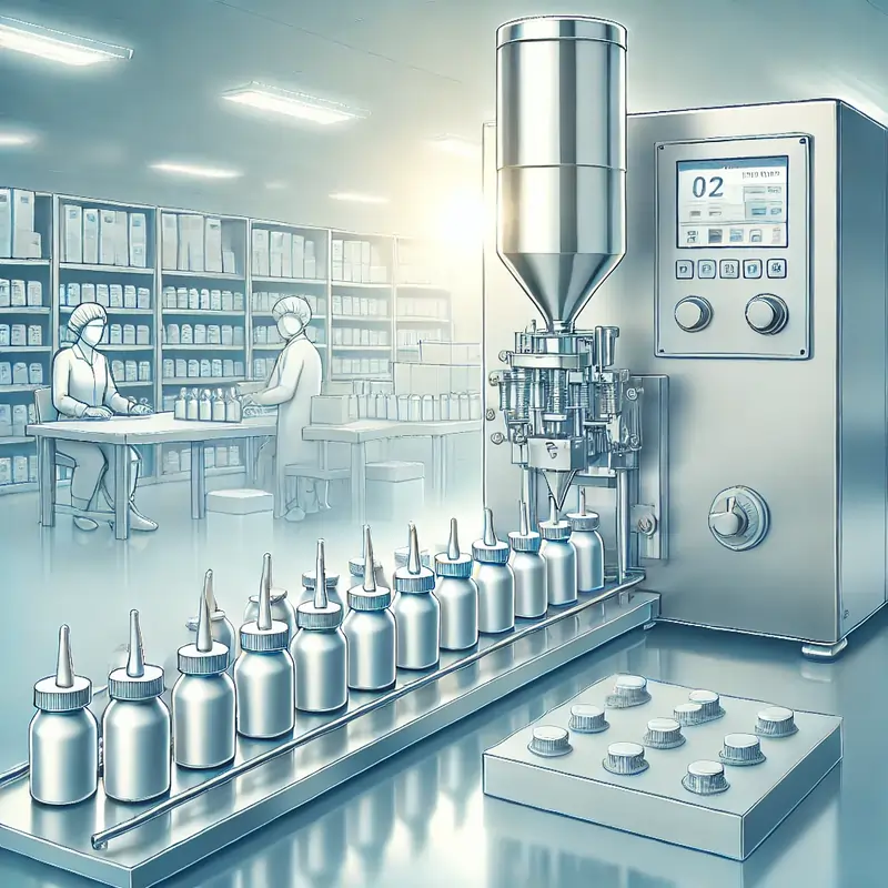 دستگاه پرکن تیوپهای کرم و ژل در یک محیط بهداشتی