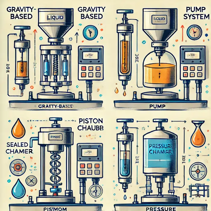 مقایسه چهار نوع دستگاه پرکن مایعات روتاری