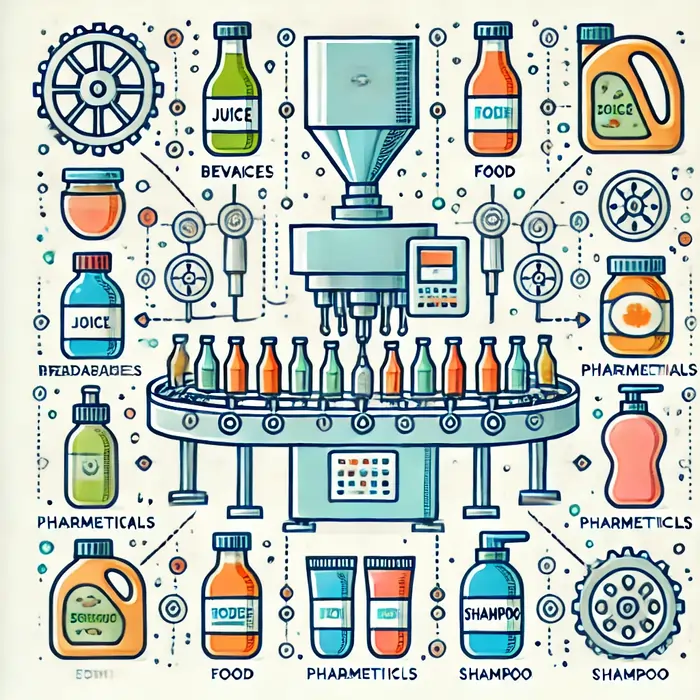 کاربردهای دستگاه پرکن در صنایع مختلف