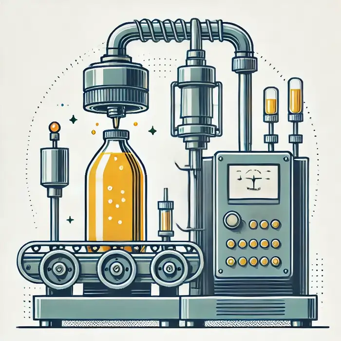 دستگاه پرکن وکیوم که از فشار منفی برای کشیدن مایع به داخل ظرف استفاده میکند.