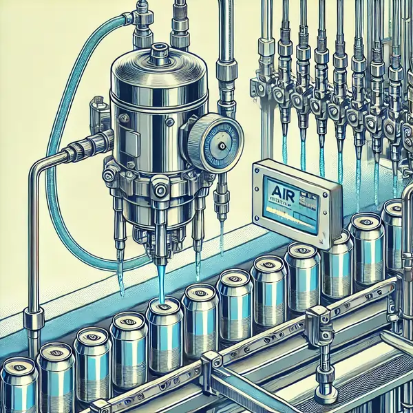دستگاه قوطی پرکن مایعات فشار هوایی